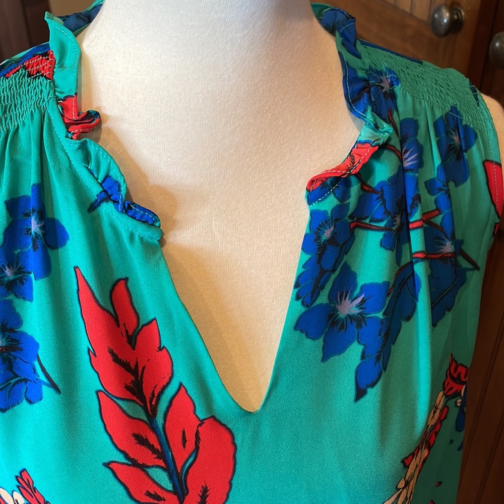 #324, Tabitha Webb, size 12, sleeveless floral summer dress - Picture 4 of 5
